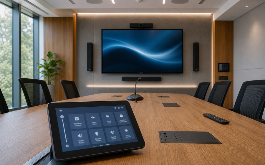AI-generated realistic integrated AV control interface