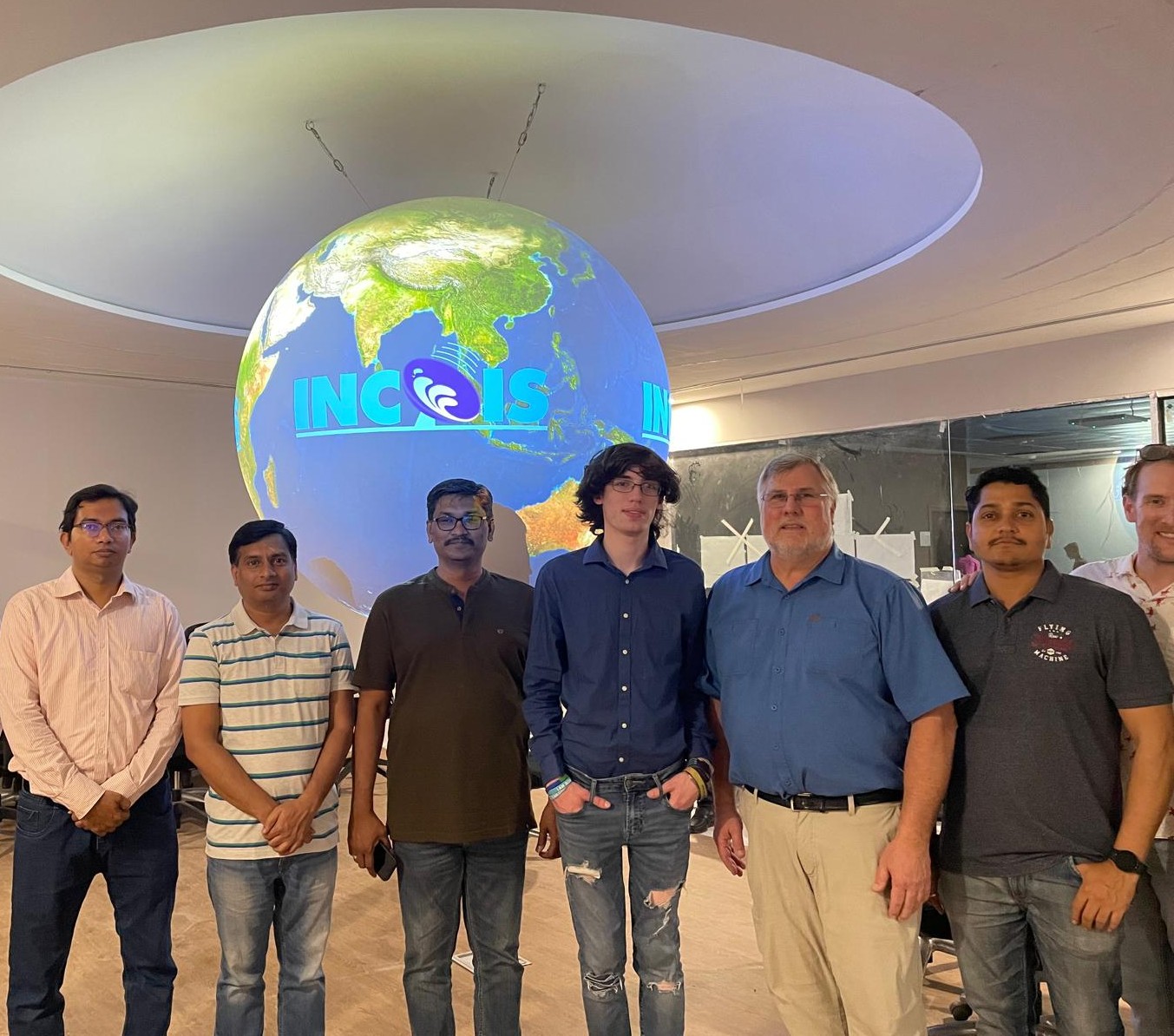 INCOIS Science on Sphere installation with project team