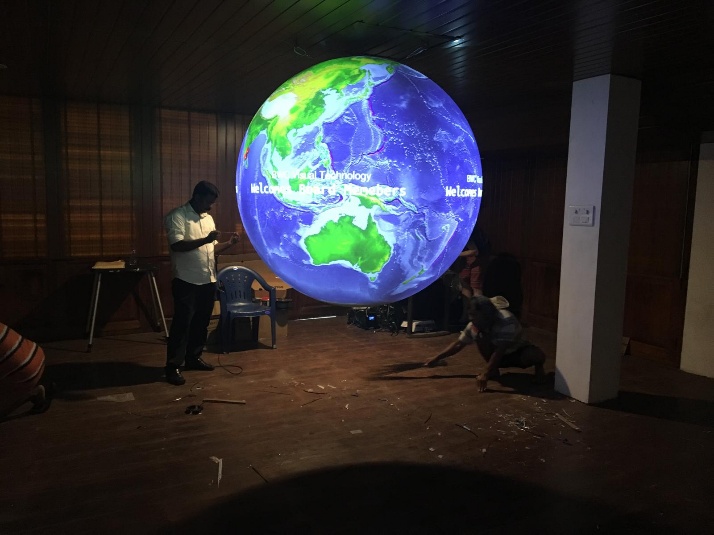Priyadarsini Planetarium Science on Sphere installation