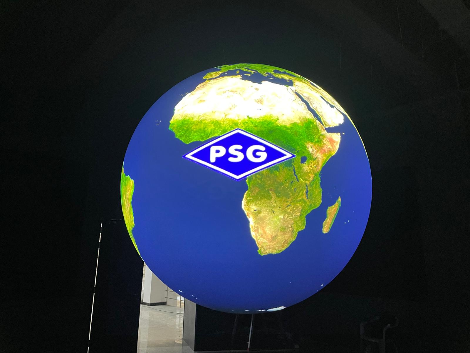 PSG GRD Museum of Science spherical display installation